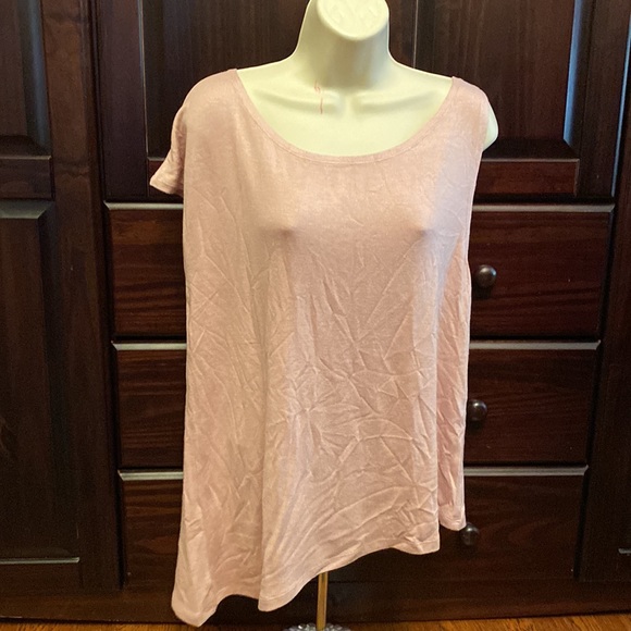 SAVVI MD Light Rose Pink (Light Mauve) Asymmetrical DARCY Top - Picture 9 of 14